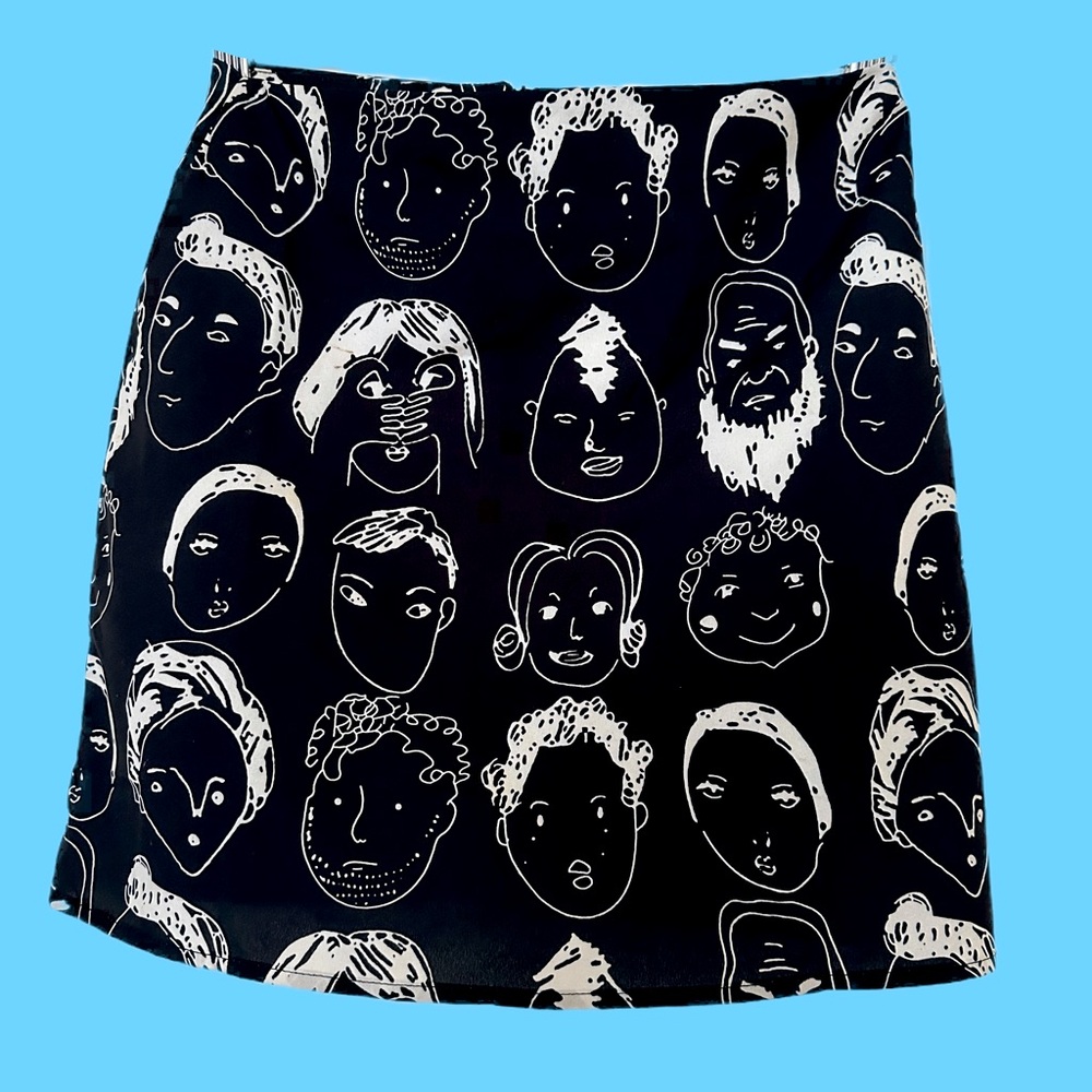 High waisted mini skirt